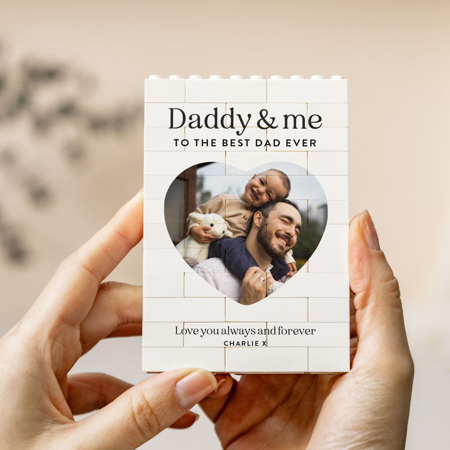 Daddy And Me Gift, Personalised Dad Photo Keepsake, Fathers Day Present From Kids, Best Dad Ever Birthday Gift, New Dad Photo Block
