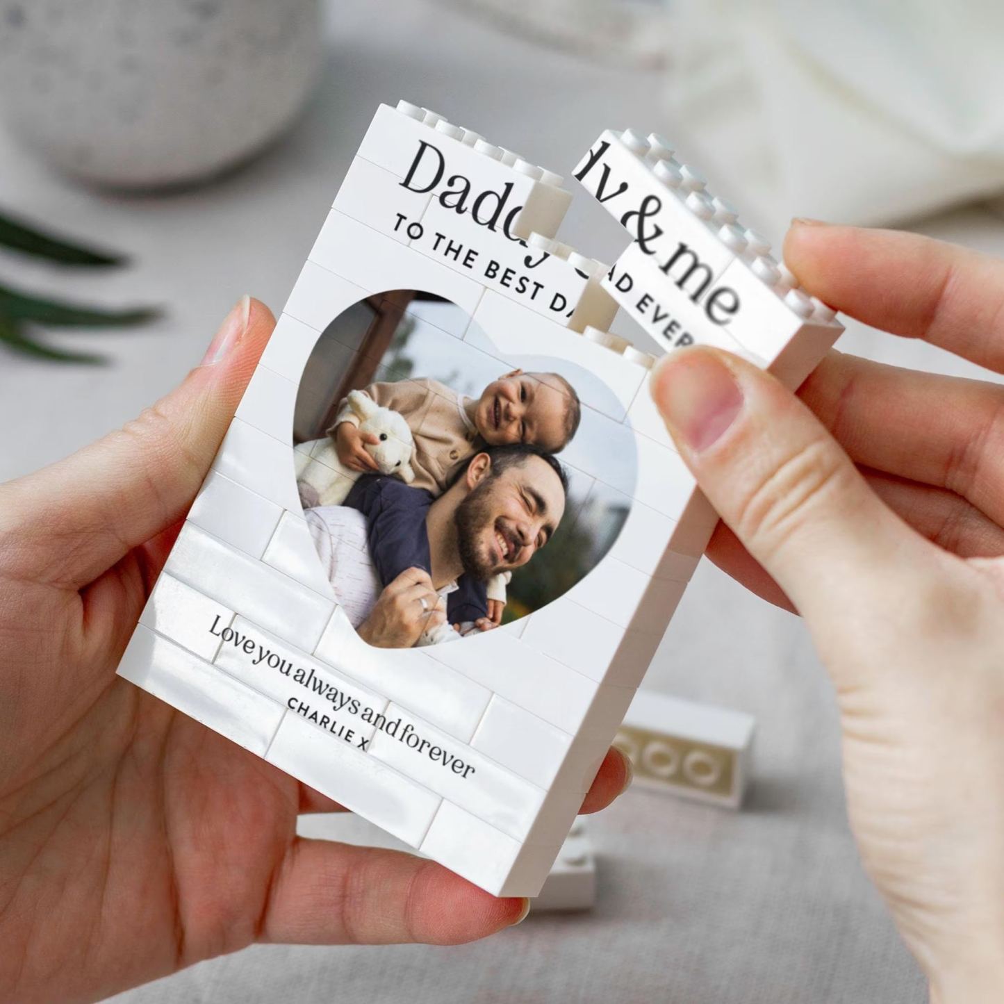 Daddy And Me Gift, Personalised Dad Photo Keepsake, Fathers Day Present From Kids, Best Dad Ever Birthday Gift, New Dad Photo Block