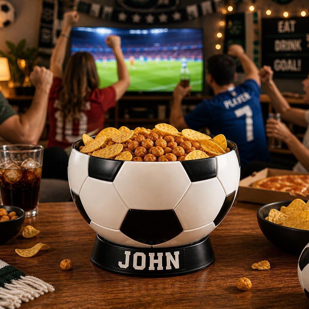 Personalized Soccer Ball Snack Bowl | Custom Name Football Bowl | World Cup  Gift | Soccer Fan Gift | 3D Printed Sports Bowl