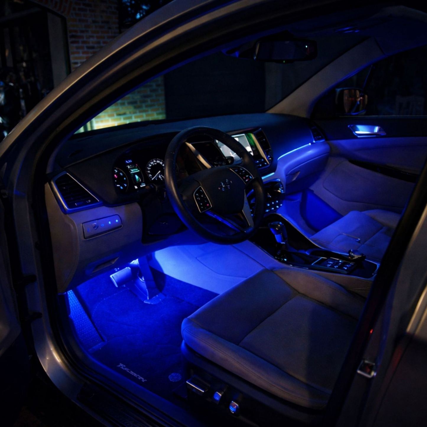 RGB Car Ambient Lights USB Rechargeable Auto Interior Footwell Glow Kit with Smart Remote Control