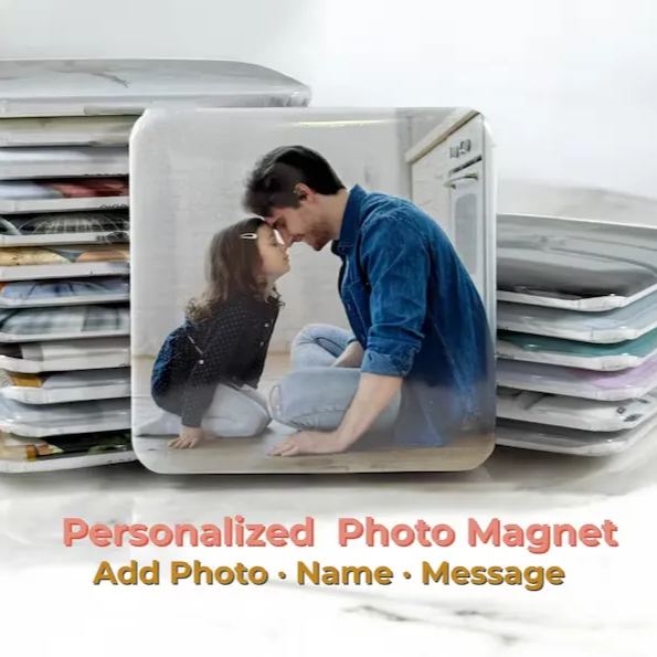 Custom Square Photo Magnets Personalized Resin Fridge Magnets Gifts 商品缩略图