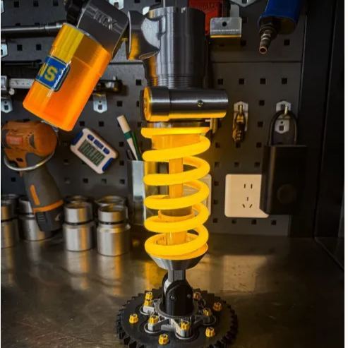 Suspension Shock Absorber Lamp, Mechanical Gear Base Ambient Light, Creative Desktop Decor Gift For Car Tuning Enthusiasts