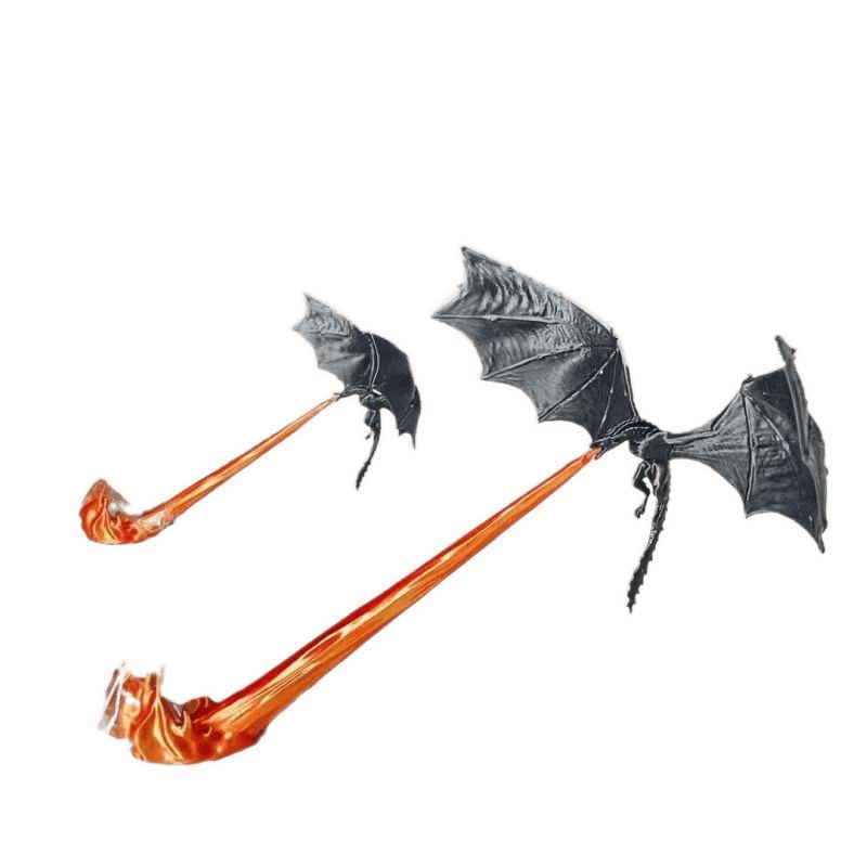 Dragon Flame Book Nook, 3D Flying Dragon Flame Book Nook,Flying Dragon Bookshelf Decoration, Dragon Statue Ornament Book Nook,Gothic Dragon Halloween Bookshelf Decor (2PCS)