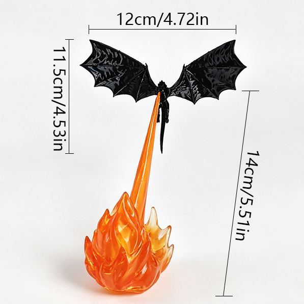 Dragon Flame Book Nook, 3D Flying Dragon Flame Book Nook,Flying Dragon Bookshelf Decoration, Dragon Statue Ornament Book Nook,Gothic Dragon Halloween Bookshelf Decor (2PCS)