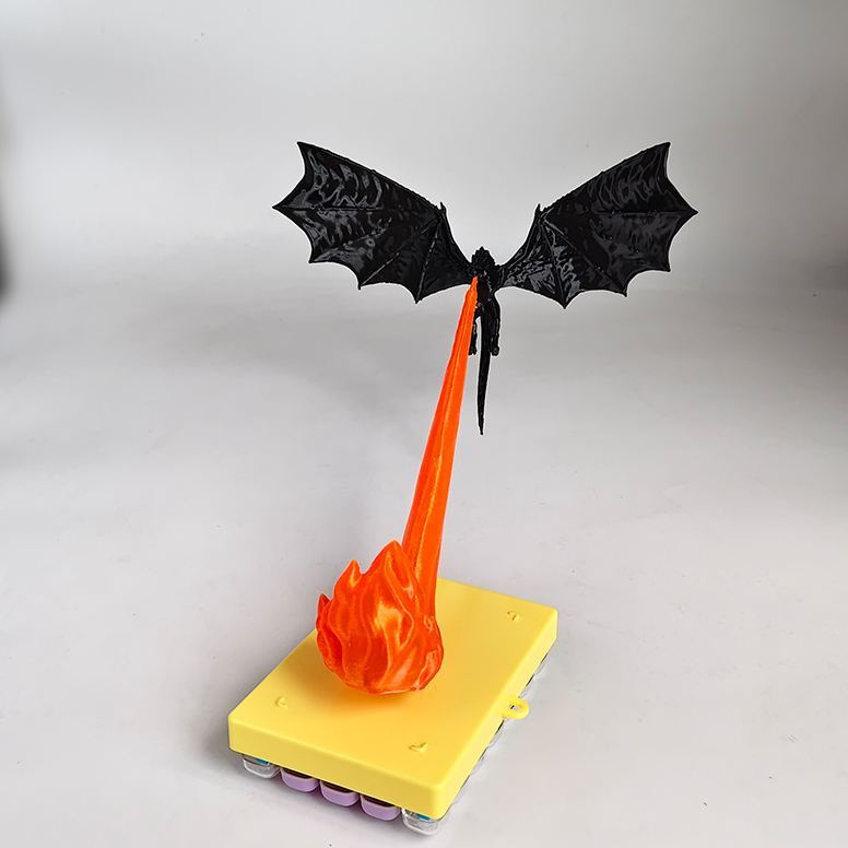 Dragon Flame Book Nook, 3D Flying Dragon Flame Book Nook,Flying Dragon Bookshelf Decoration, Dragon Statue Ornament Book Nook,Gothic Dragon Halloween Bookshelf Decor (2PCS)