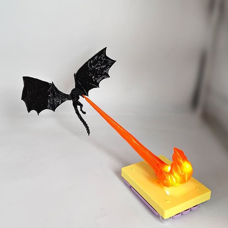 Dragon Flame Book Nook, 3D Flying Dragon Flame Book Nook,Flying Dragon Bookshelf Decoration, Dragon Statue Ornament Book Nook,Gothic Dragon Halloween Bookshelf Decor (2PCS)