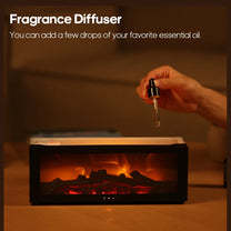 3D Fireplace aroma diffuser Flame Projector Lamp - Smart Aromatherapy Diffuser & Humidifier with Remote Control
