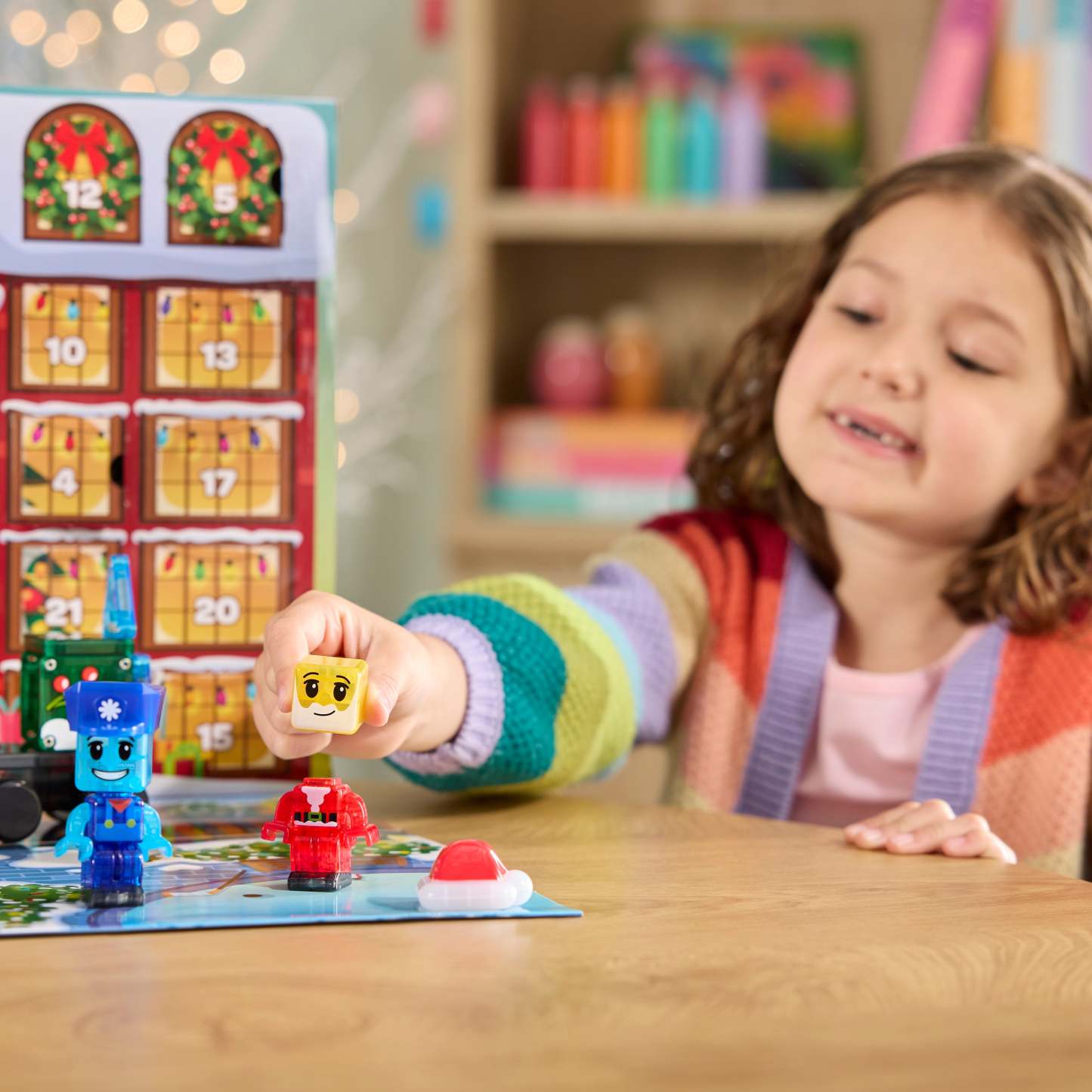 Christmas Train Advent Calendar Building Set – 34 Pieces Holiday Countdown Toy for Kids - 