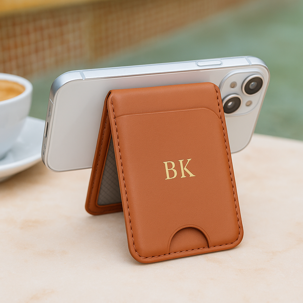 New Rotating Magnetic Wallet Stand – Multi-Card Holder with Secure Snap-On Design - 