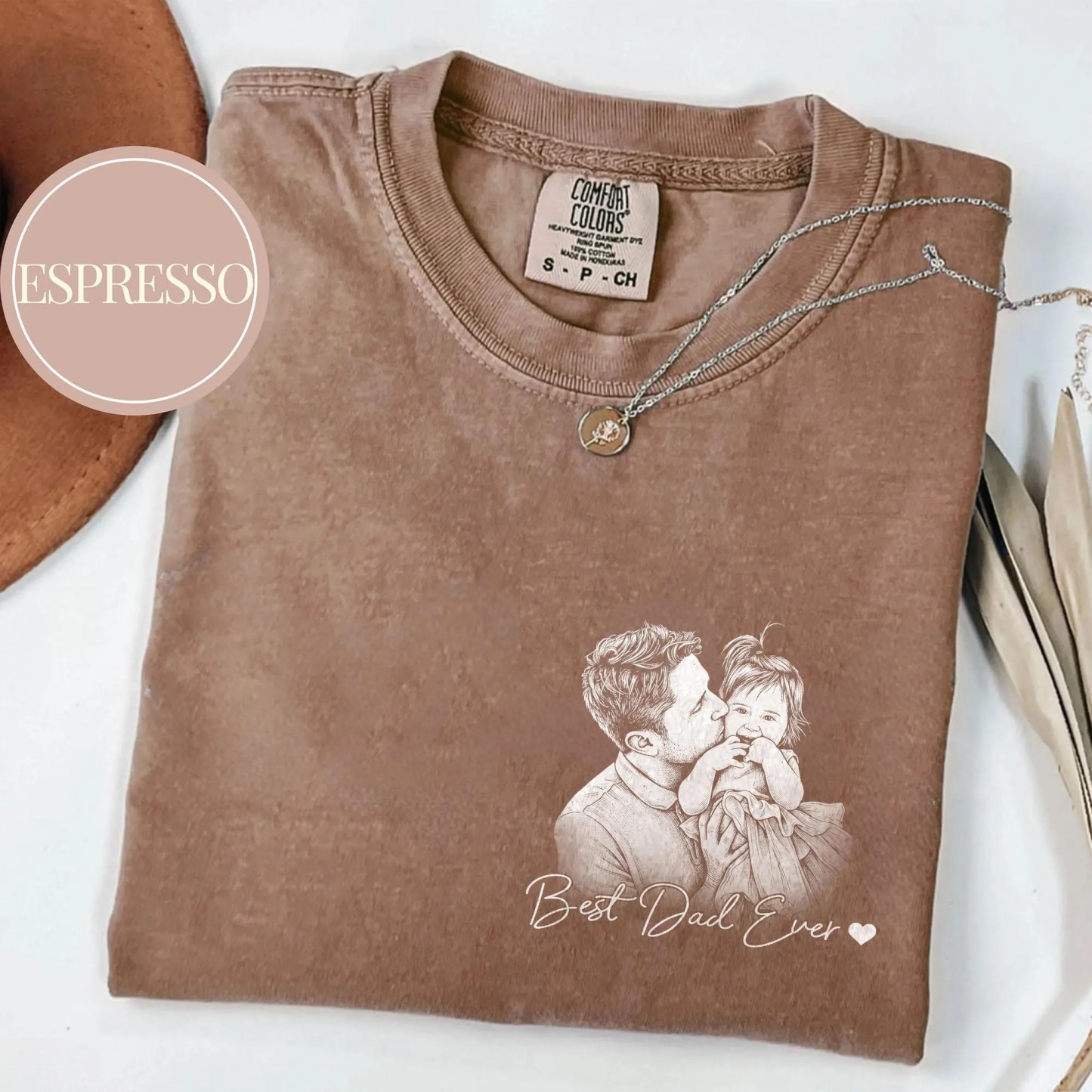 Custom Photo Shirt For Dad, Fathers Day Gifts, Father's Day Shirt, Personalized Dad Portrait Shirt, Dad Birthday Gifts, Gift for Husband