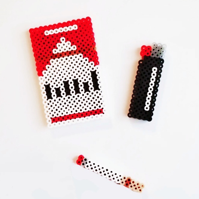 DIY Pixel Perler Beads Kit – Creative Craft Set for Keychains, Frames, Ornaments & Holiday Gifts - 