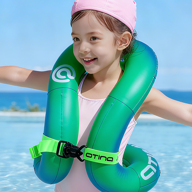 Inflatable Swim Vest for Kids & Adults, Adjustable Swimming Float Jacket, Lightweight Buoyancy Aid for Pool, Beach & Water Sports - 