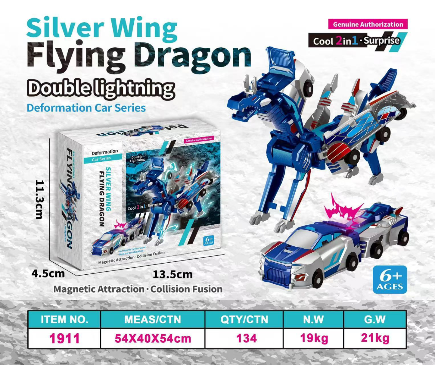 Transformer Unicorn Transforming Toy Cars, 2 Units, For Children - International Sale.