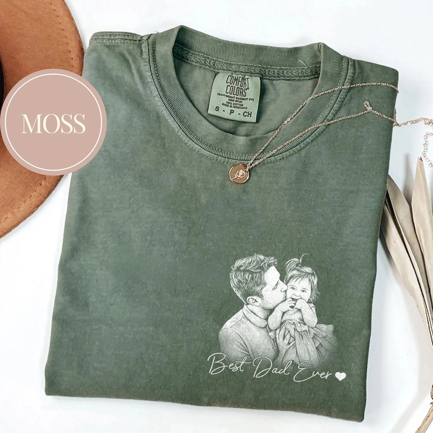 Custom Photo Shirt For Dad, Fathers Day Gifts, Father's Day Shirt, Personalized Dad Portrait Shirt, Dad Birthday Gifts, Gift for Husband