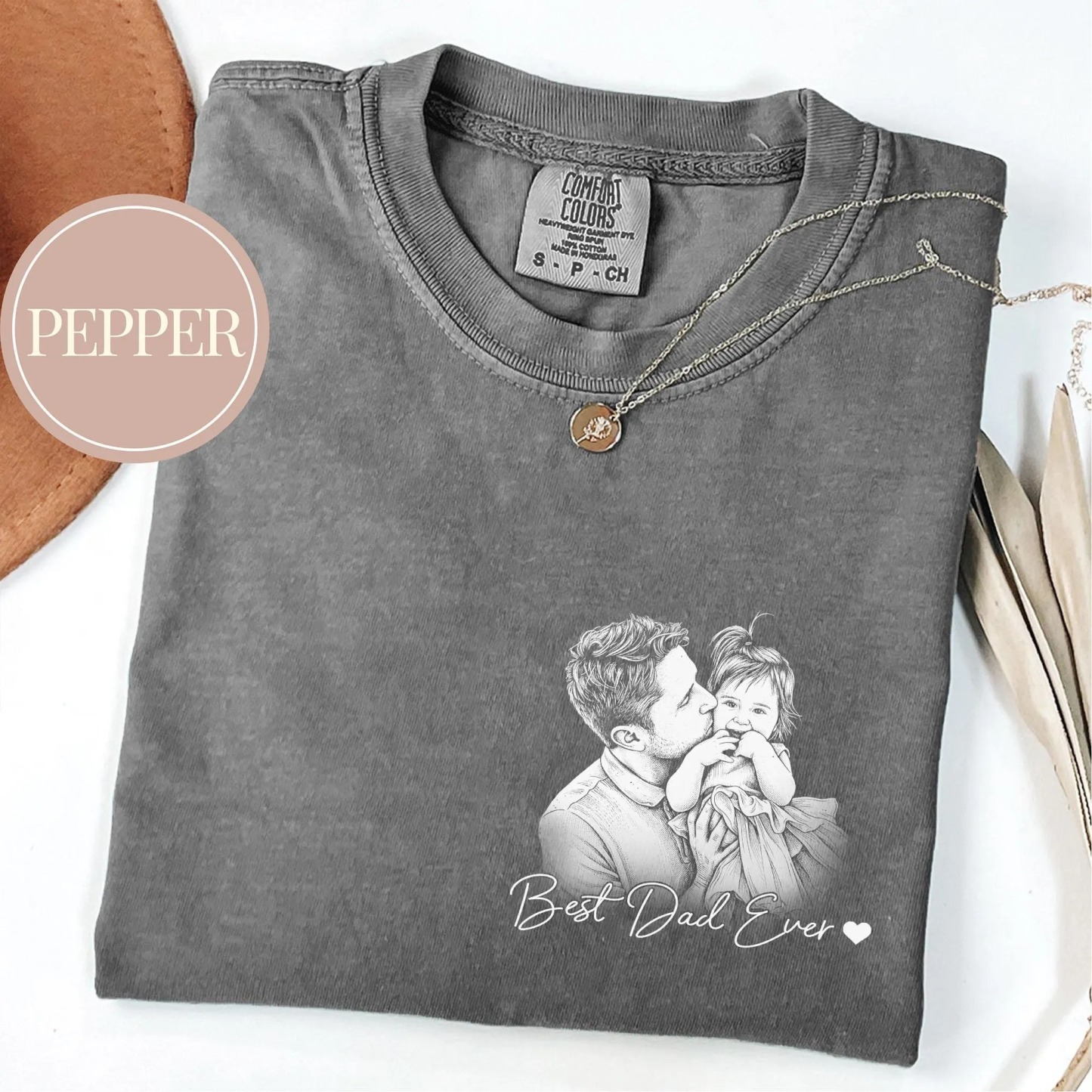 Custom Photo Shirt For Dad, Fathers Day Gifts, Father's Day Shirt, Personalized Dad Portrait Shirt, Dad Birthday Gifts, Gift for Husband