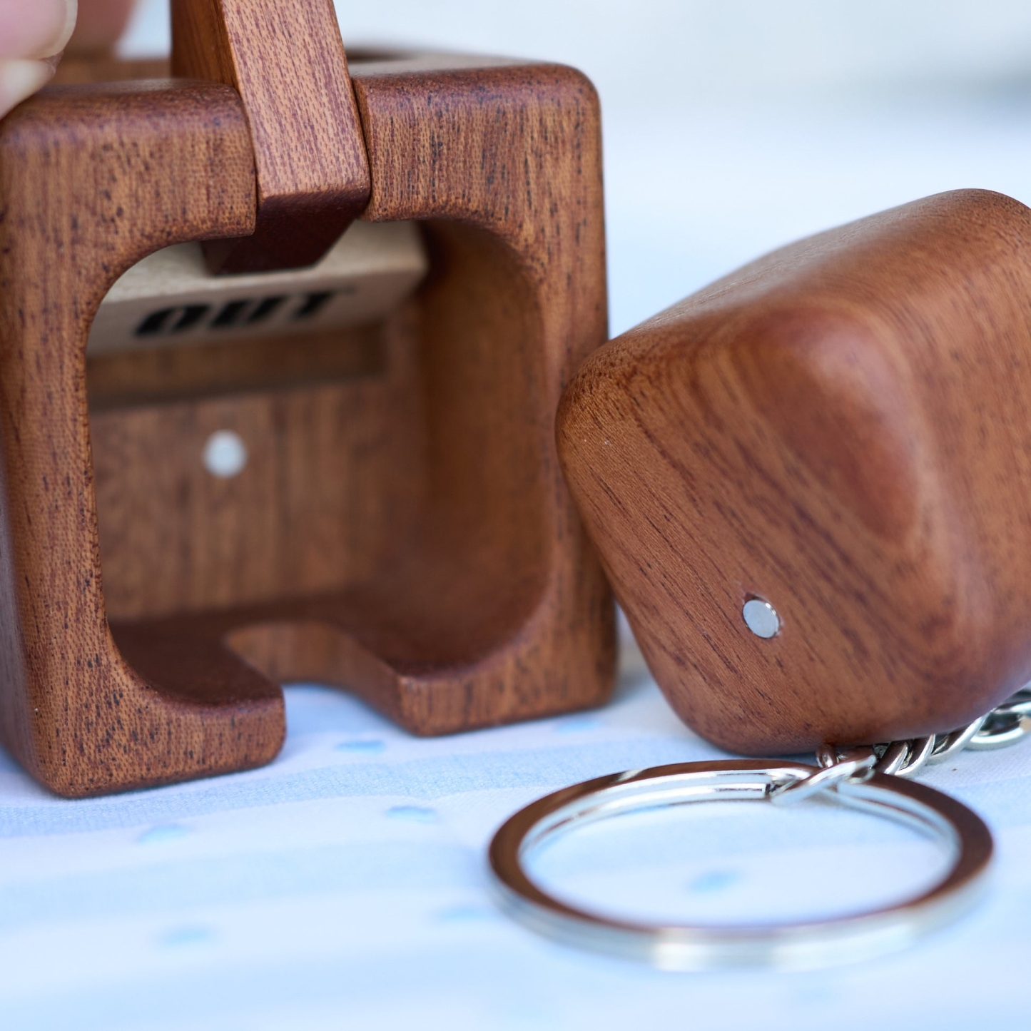 Home Tag Solid Wood Keychain & Base Christmas Gifts