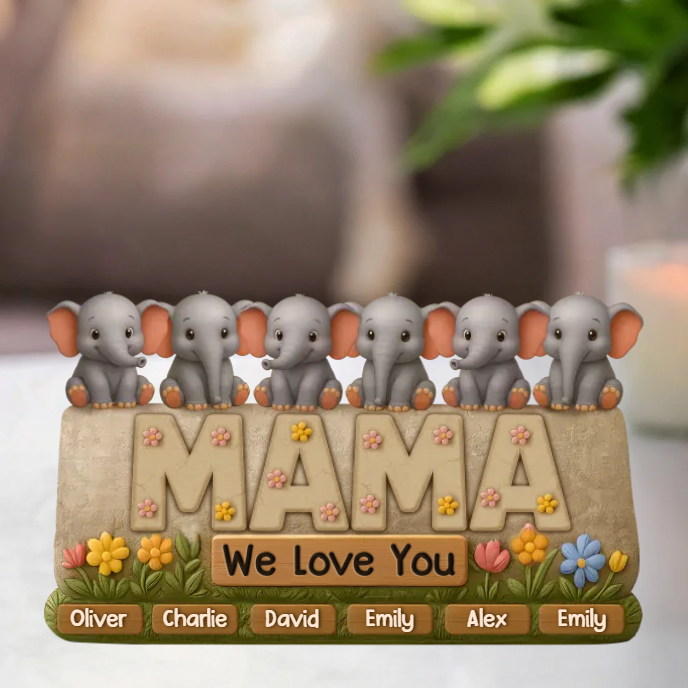 Our Tiny Feet Follow Your Big Heart - Family Personalized Custom Acrylic Plaque Custom Shape - Mother's Day, Gift For Mom, Grandma