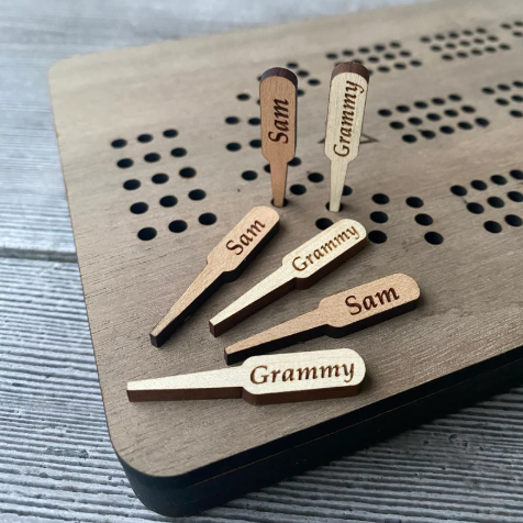 Personalized Names, Cribbage board pegs (2 pegs per name)