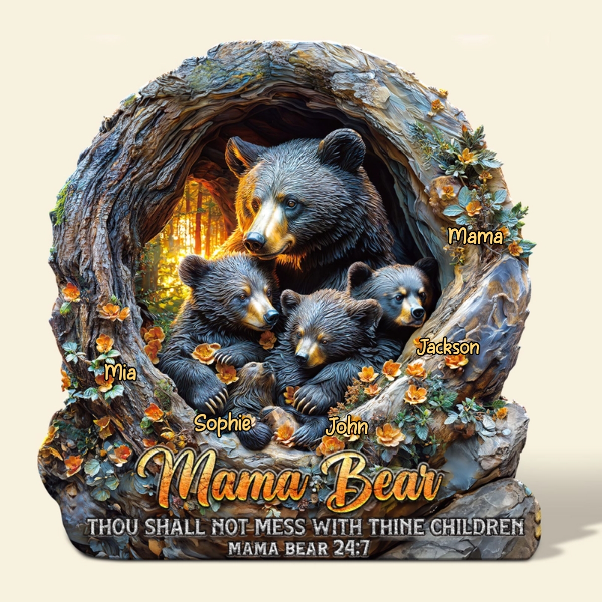 Gifts for Mom Acrylic Plaque - Personalized Gifts For Mama Bear