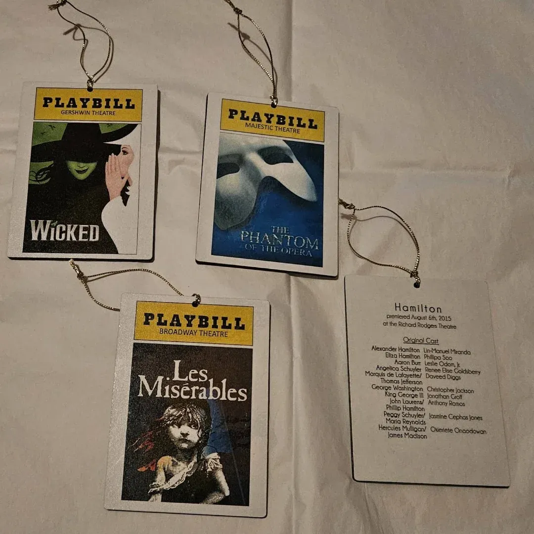 Theater-inspired Program Ornaments Broadway Show Ornaments