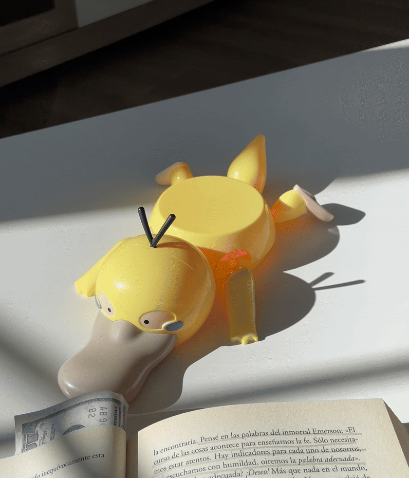 Press & Peek Tortoise Duck Coaster - Animated Eye Motion Desktop Fun