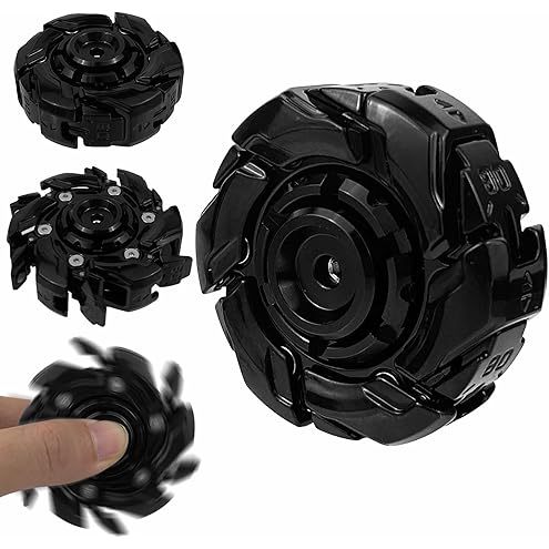 EDC Fidget Sliders Fidget Toys, Stress Relief Magnetic Metal Open Armor Spinning Top for Adults
