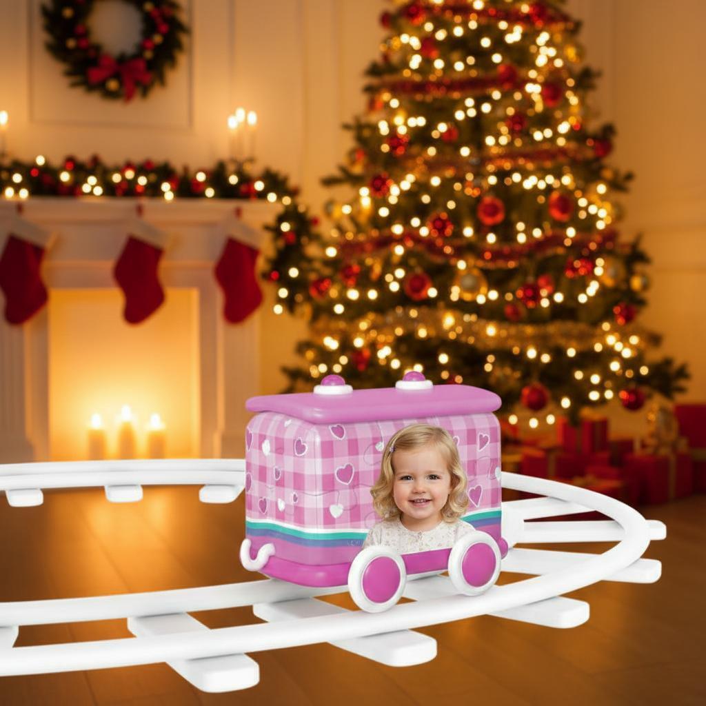 Custom Photo 3D Train Puzzle Kids Educational Toy Fun to Assemble and Play Christmas Gift - 
