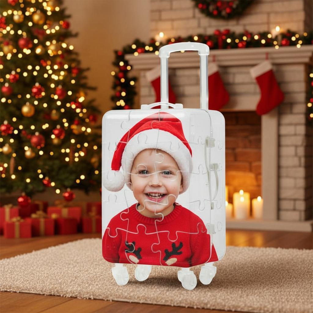 Custom Photo 3D Suitcase Jigsaw Puzzle Kids Educational Toy Fun to Assemble and Play - 