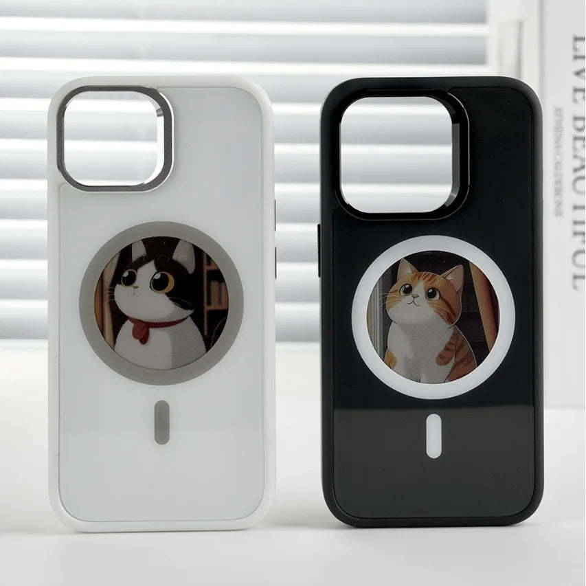 Personalized Custom  Magnetic Phone Case with E Ink Display Special Gift Idea Unique DIY Design