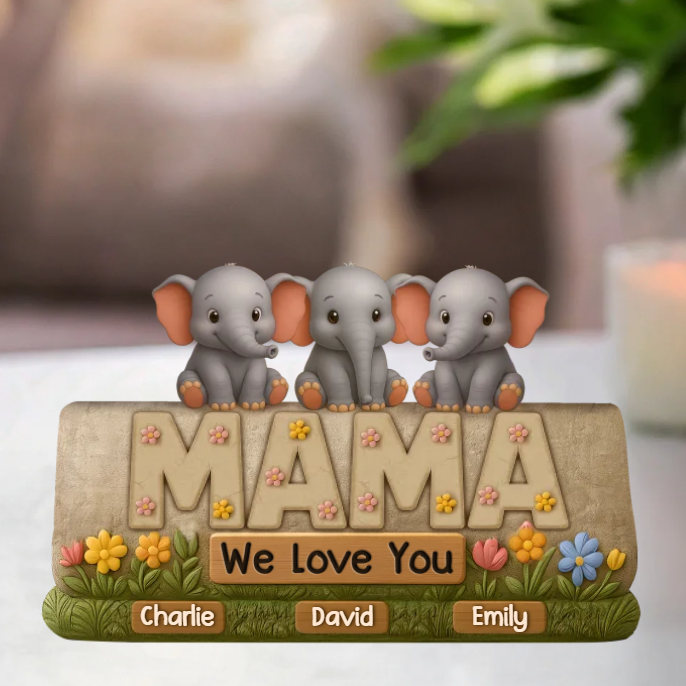 Our Tiny Feet Follow Your Big Heart - Family Personalized Custom Acrylic Plaque Custom Shape - Mother's Day, Gift For Mom, Grandma