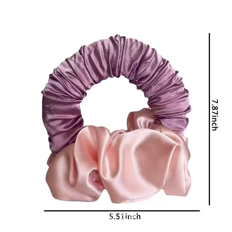 Seamless bun hair curler tie,portable sleeping curling iron, scrunchie