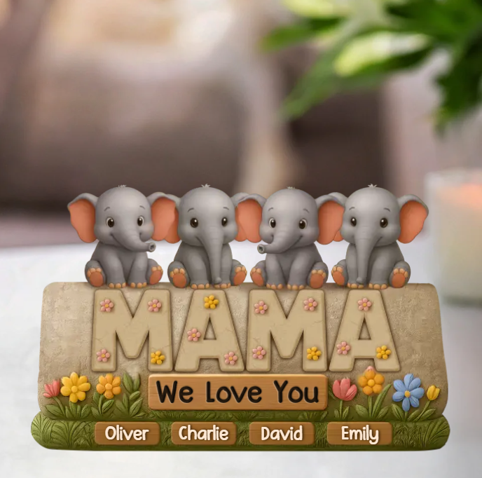 Our Tiny Feet Follow Your Big Heart - Family Personalized Custom Acrylic Plaque Custom Shape - Mother's Day, Gift For Mom, Grandma