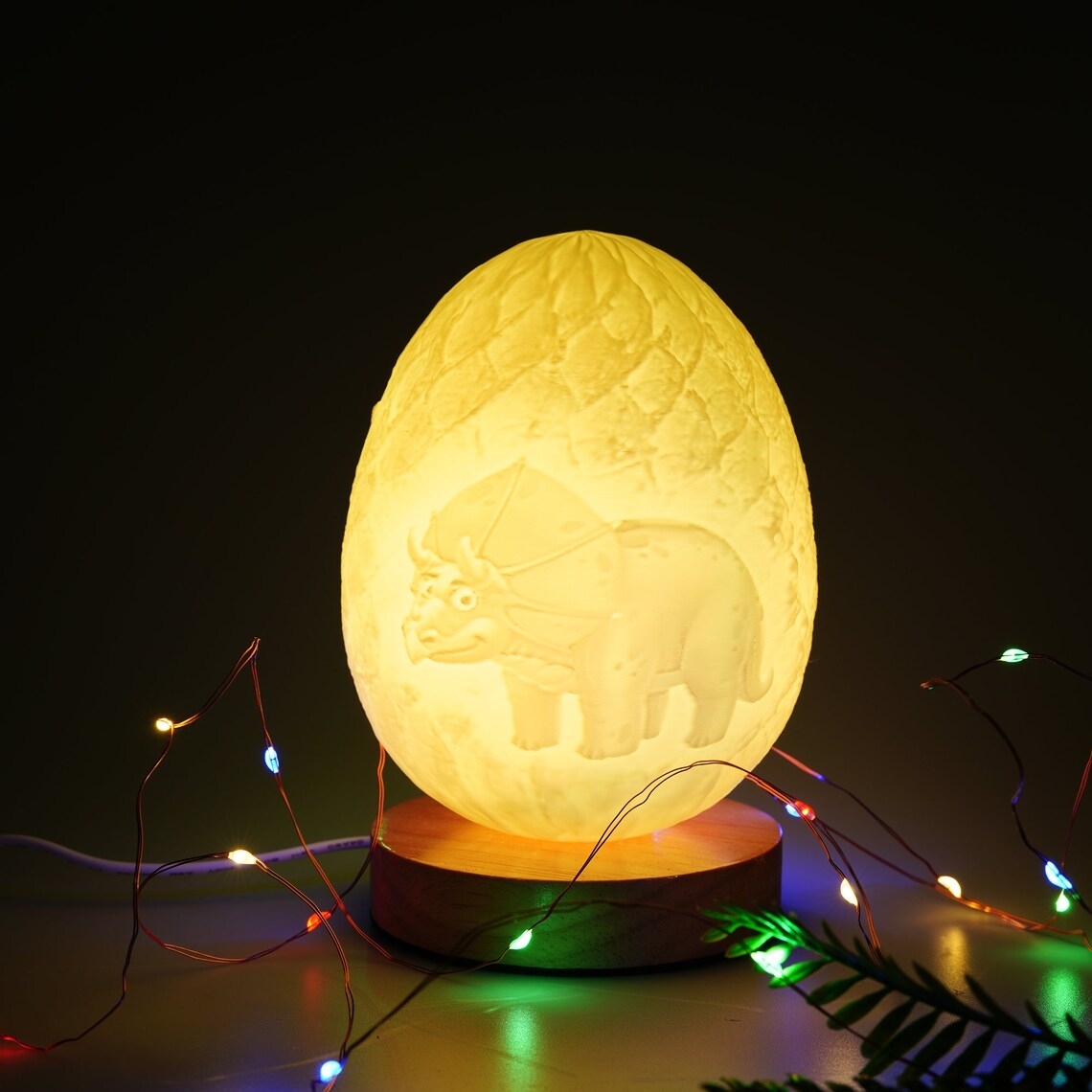 Personalized Gifts Dinosaur Egg Lamp Night Light Kids Bedside Dino Room Decor Nursery Birthday Gifts for Kids Graduation Kindergarten - myphotowallet