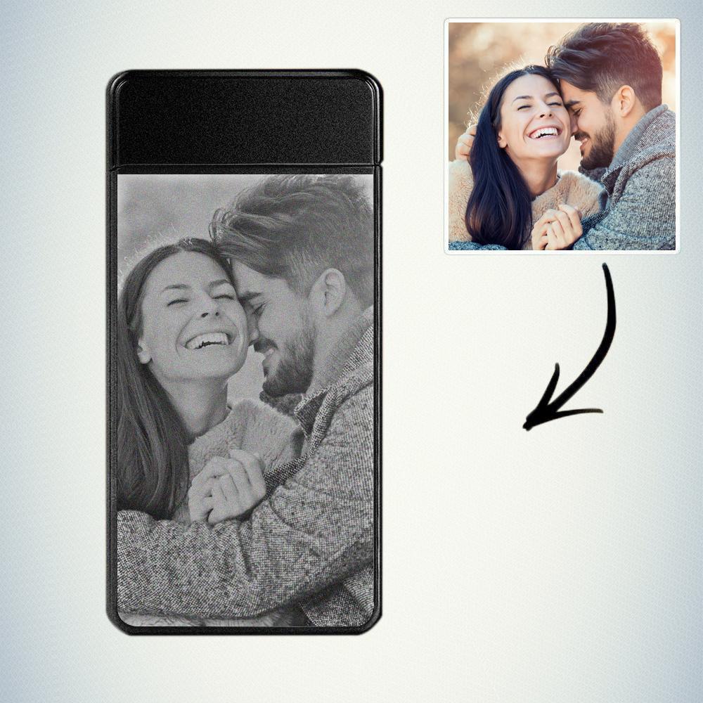 Scrub Black | Custom Engraved Photo Lighter | Electric Lighter | Christmas Gifts For Him