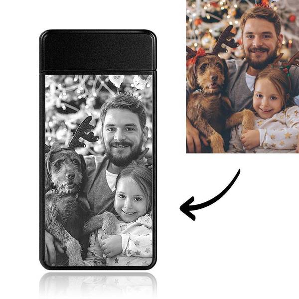 Scrub Black | Custom Engraved Photo Lighter | Electric Lighter | Christmas Gifts For Him