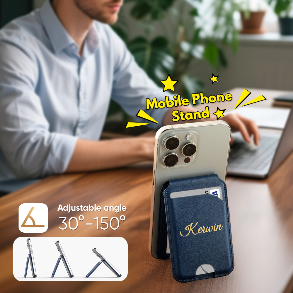 Neuer Drehbarer Magnetischer Brieftaschenständer – Mehrfachkartenhalter Mit Sicherem Snap-on-design