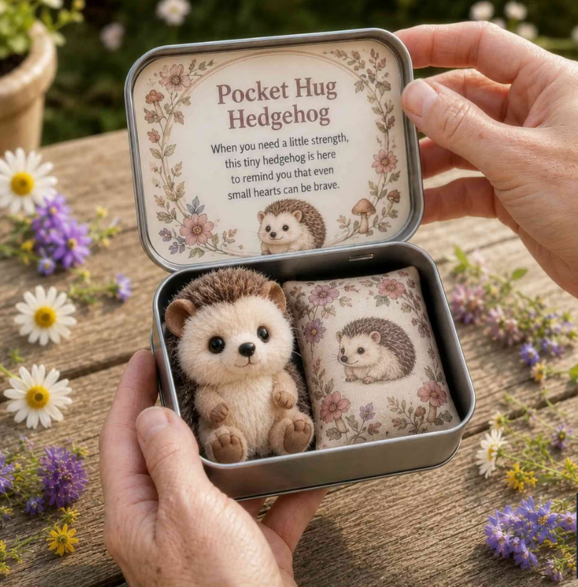 Personalisierte Pocket Hug Mini-Plüschtier-Geschenkbox Mit Namen, Gemütliche Andenkendose Mit Niedlichem Stofftier, Herzliches Geschenk Für Familie Und Freunde - 