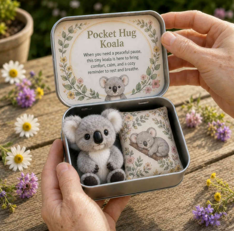 Personalisierte Pocket Hug Mini-Plüschtier-Geschenkbox Mit Namen, Gemütliche Andenkendose Mit Niedlichem Stofftier, Herzliches Geschenk Für Familie Und Freunde - 