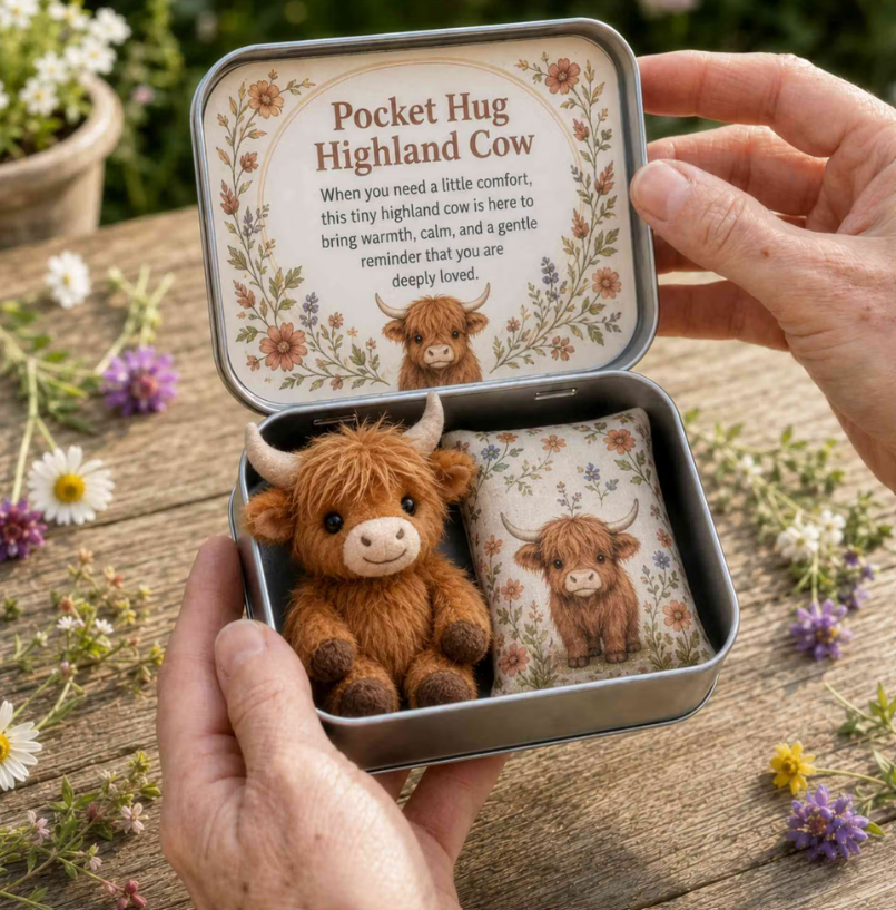Personalisierte Pocket Hug Mini-Plüschtier-Geschenkbox Mit Namen, Gemütliche Andenkendose Mit Niedlichem Stofftier, Herzliches Geschenk Für Familie Und Freunde - 