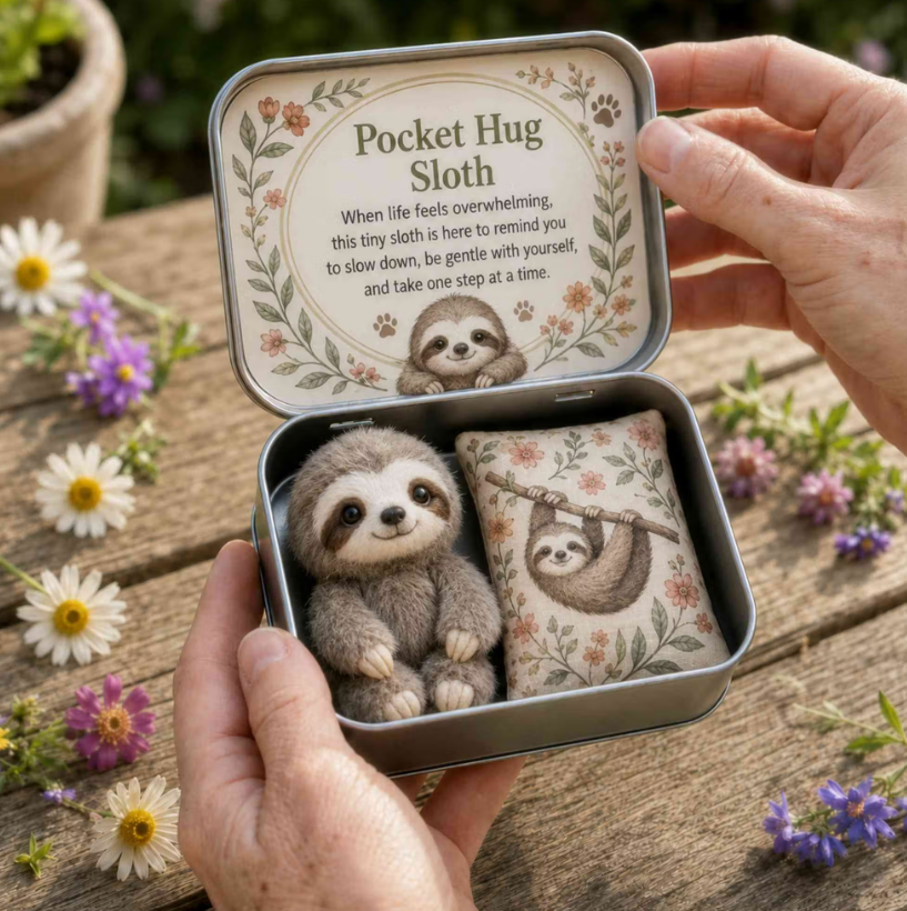 Personalisierte Pocket Hug Mini-Plüschtier-Geschenkbox Mit Namen, Gemütliche Andenkendose Mit Niedlichem Stofftier, Herzliches Geschenk Für Familie Und Freunde - 