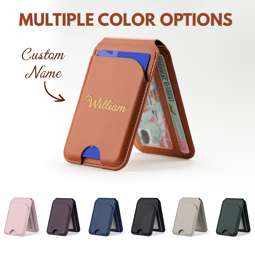 Neuer Drehbarer Magnetischer Brieftaschenständer – Mehrfachkartenhalter Mit Sicherem Snap-on-design - 