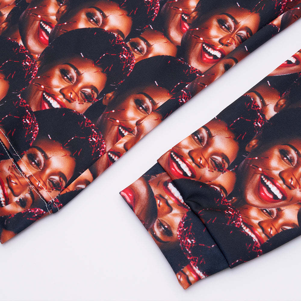 Personalisiertes Sweatshirt Mit Rundhalsausschnitt Und Individuellem Gesicht – Lustiges Geburtstagsgeschenk Für Männer Und Frauen – Mash Face - 