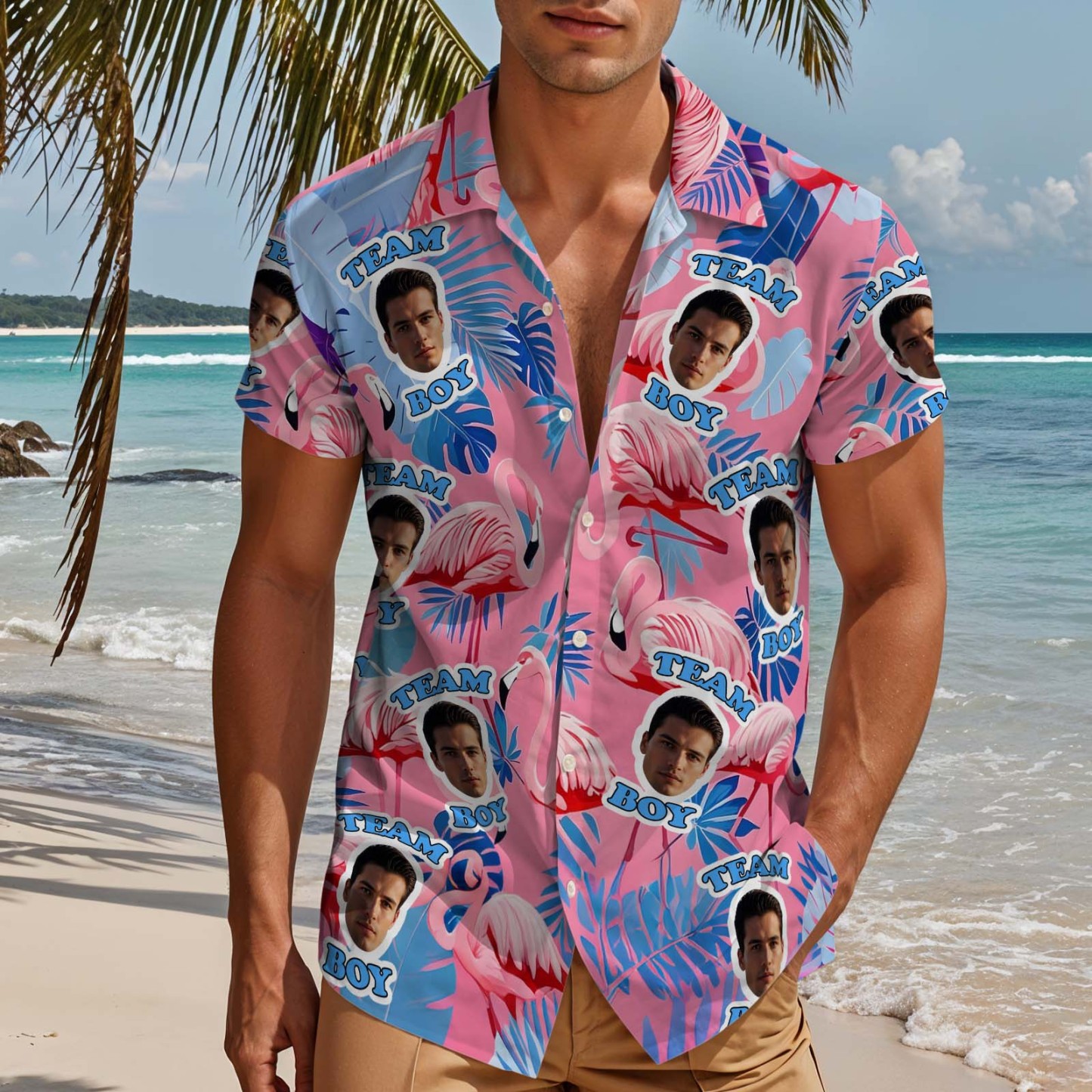 Benutzerdefinierte Hawaii-shirt Mit Gesicht Personalisierte Hawaii-foto-shirt Hund Katze Gesicht Shirt Geschenk Für Papa - 