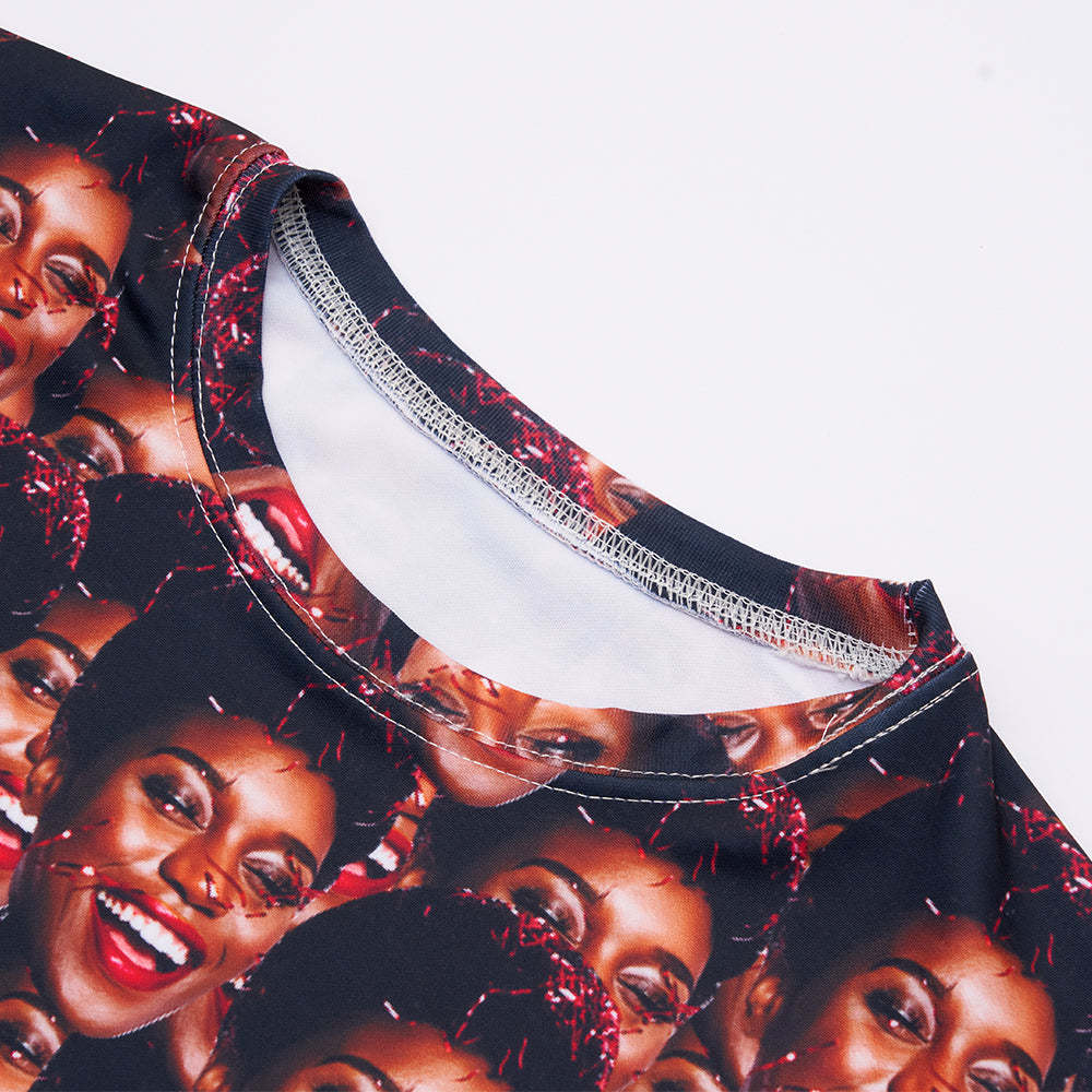 Personalisiertes Sweatshirt Mit Rundhalsausschnitt Und Individuellem Gesicht – Lustiges Geburtstagsgeschenk Für Männer Und Frauen – Mash Face - 