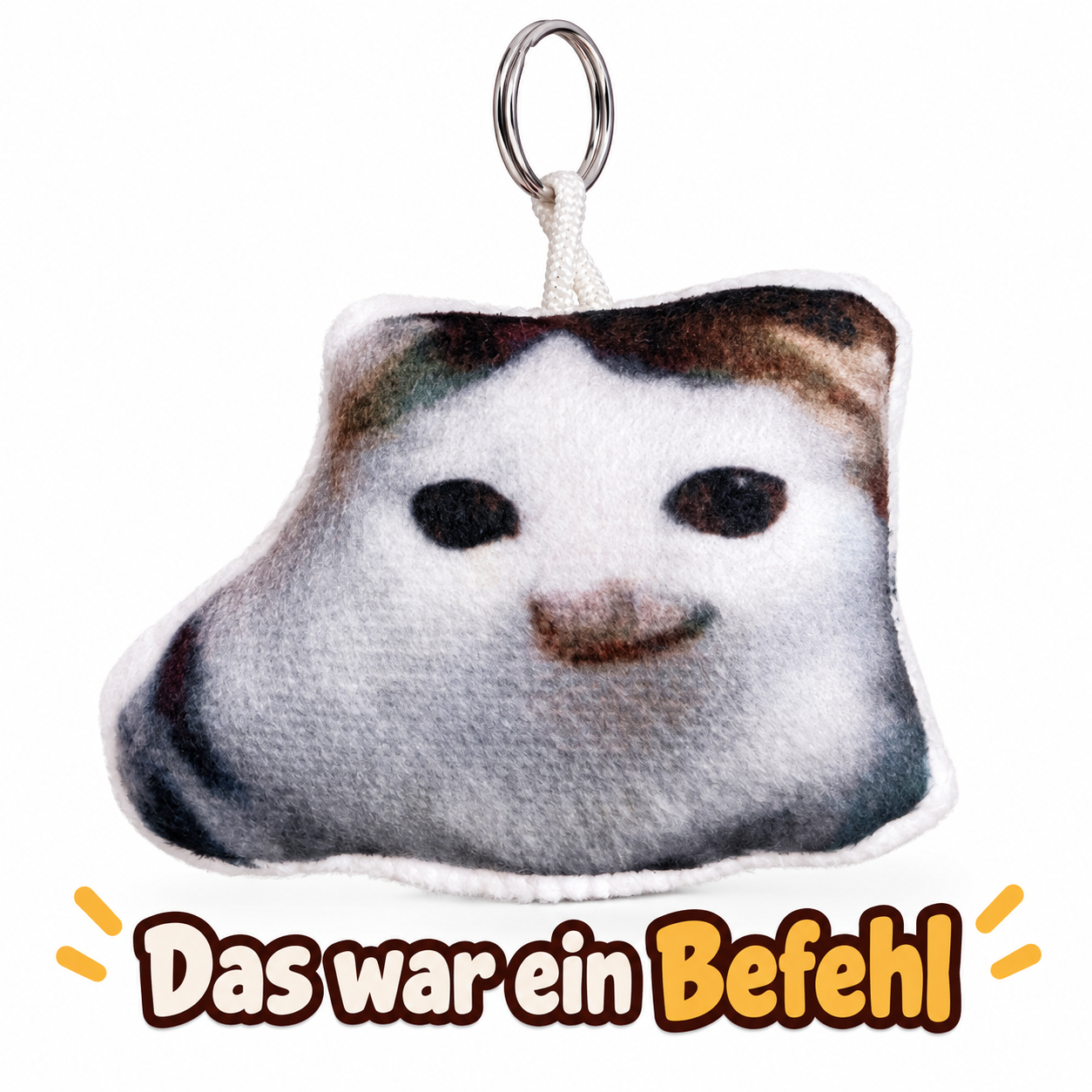 Squeaky Cat Meme Plüsch-Schlüsselanhänger-Serie – Interaktiver Taschenanhänger Mit Lustigem Sound - 