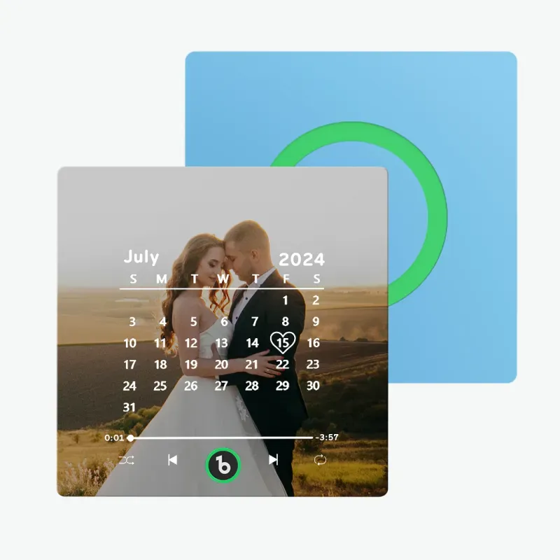 Neues 4.0-upgrade, Benutzerdefinierter Bunter Rahmen, Album-kühlschrankmagnet, Kühlschrank-musikmagnet, Kann Lieder Abspielen, Weihnachtsgeschenk - 