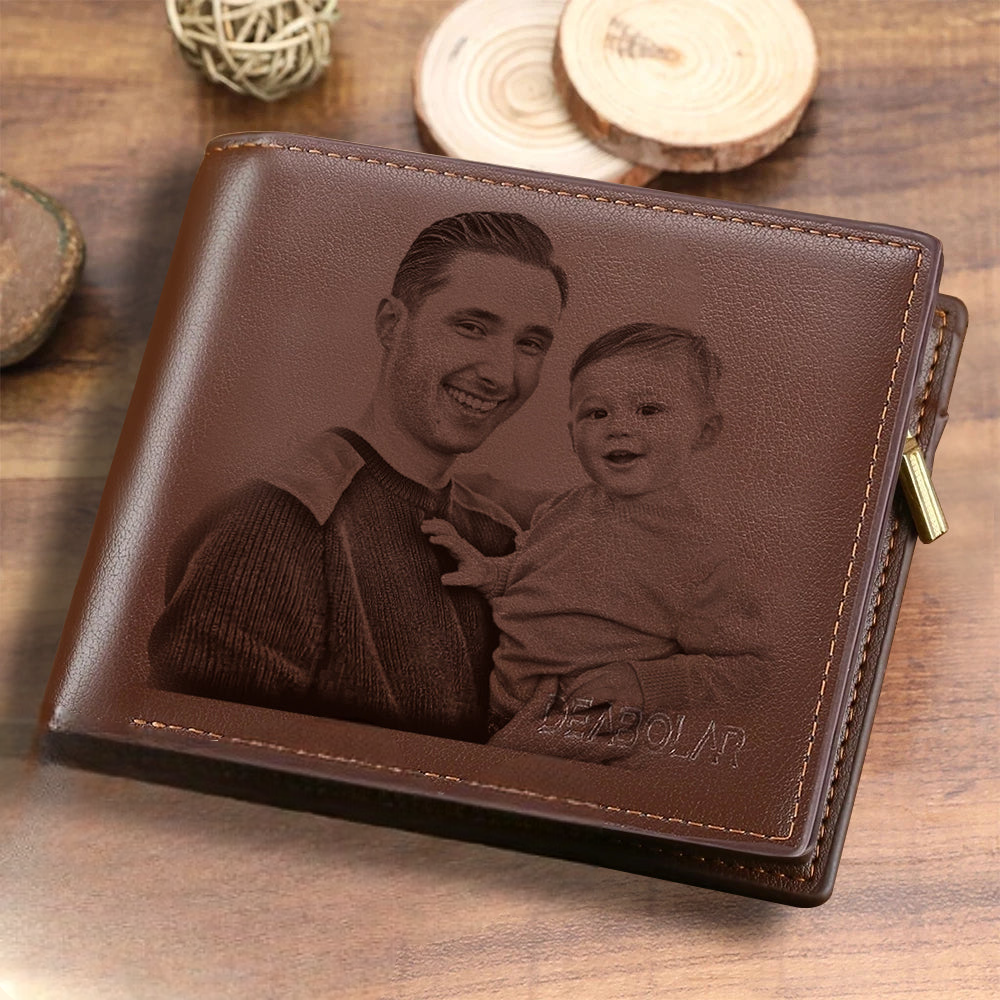 Vatertagsgeschenk Foto Portemonnaie Personalisierte Herren Geldbörse