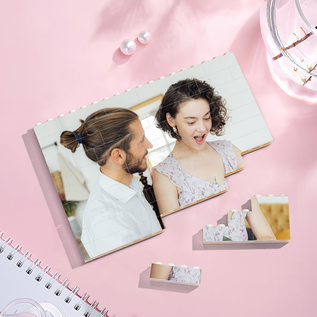 Jubiläumsgeschenke Personalisierter Baustein-Fotoblockrahmen