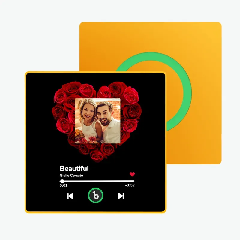 Neues 4.0-upgrade, Benutzerdefinierter Bunter Rahmen, Album-kühlschrankmagnet, Kühlschrank-musikmagnet, Kann Lieder Abspielen, Weihnachtsgeschenk - 