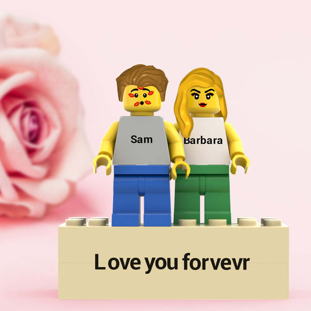 Personalisierte Hochzeits-minifiguren, Personalisiertes Paar-minifiguren, Geschenk Für Jahrestag Und Frisch Verheiratetes Paar - FotoPortemonnaie